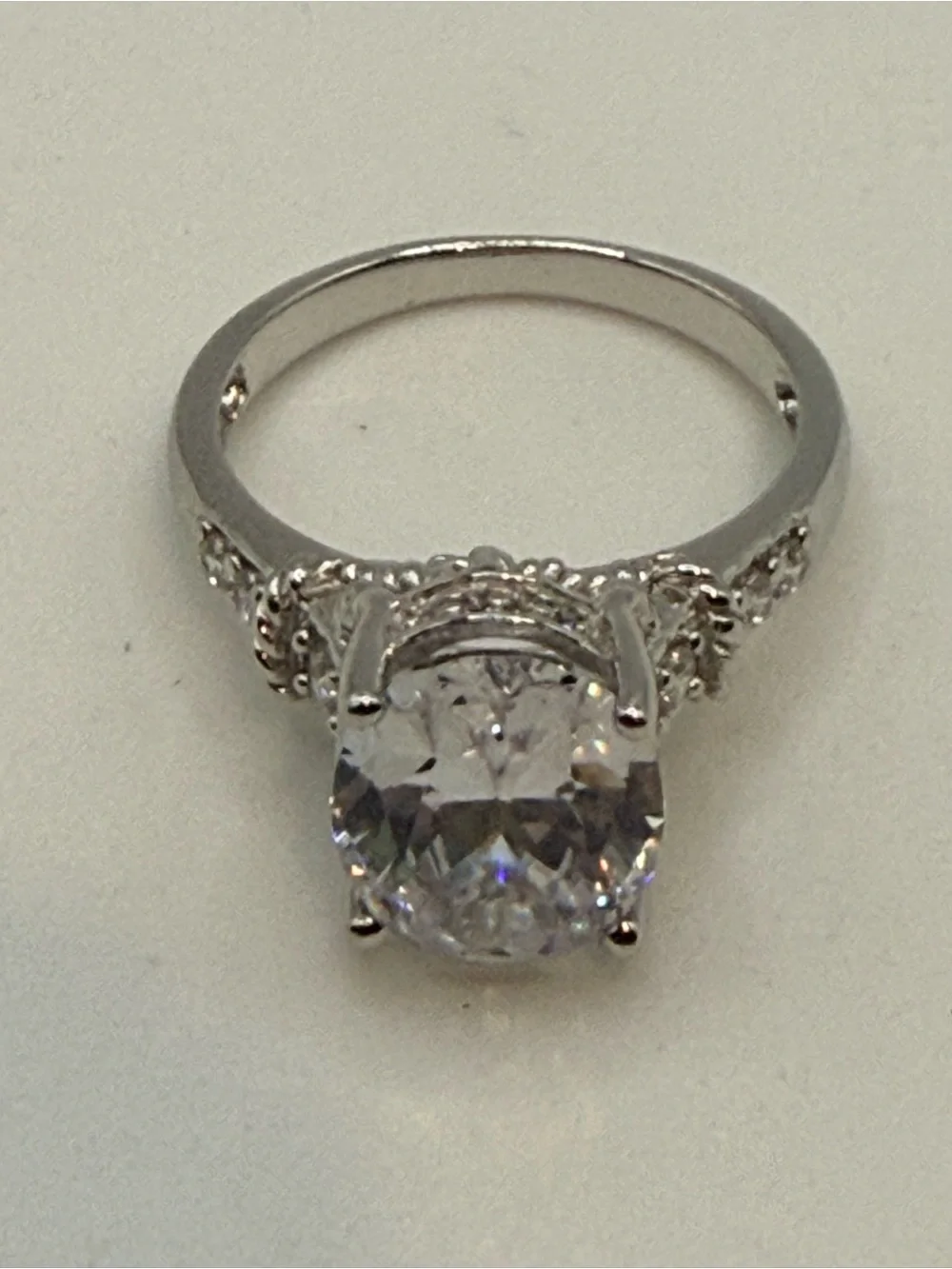 New Designer Sterling Silver‎ Cocktail Ring size 7